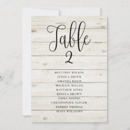 Rustik bröllopsplatskarta. Modern landsbygd Inbjudningar