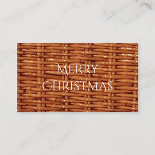 Rustik Brown Wicker Picnic Basket Land Stil Visitkort