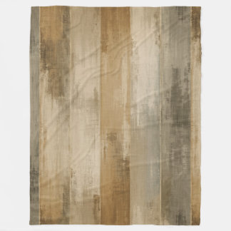 Rustik Brun Grå Beige Väderbiten Ladansträ Wood St Fleecefilt