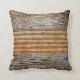 Rustik brun Grått Barn House Woodgrain Kudde