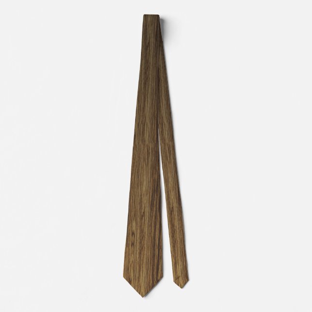 Rustik Brun Naturlig Trästrukturdesign Slips (Framsida)