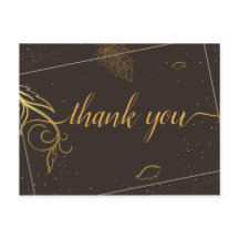 Rustik brun och vit Tack-kort