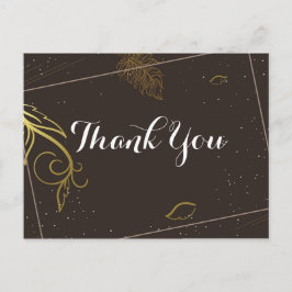 Rustik brun och vit Tack Vykort