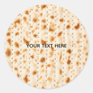 Rustik Brun Realistisk Matzah-struktur Grafik Runt Klistermärke