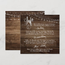 Rustik Brunt Trä med Ljus, Bröllopsinfo-skylt