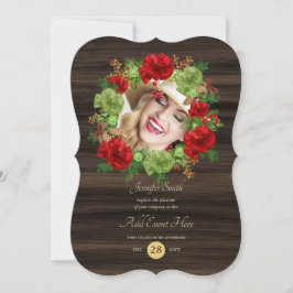 Rustik Buffalo-rut FOTO Krans Modern ALLTILLFÄLLE Inbjudningar