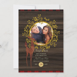 Rustik Buffalo-rutig Hjort FOTO VID VALFRI TILLFÄL Inbjudningar