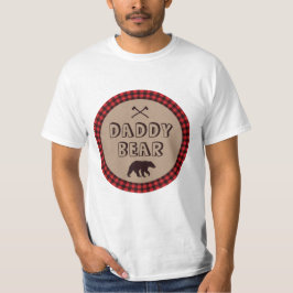 Rustik Buffalo-rutig Skogshuggar-Dusch Pappa Björn T Shirt