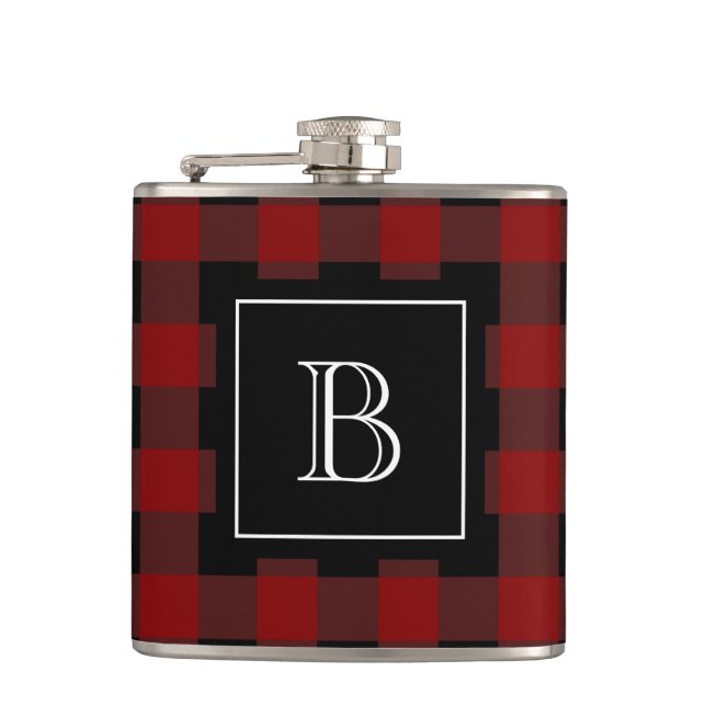 Rustik Buffalo-rutig timmerhuggarmonogram initial Fickplunta (Framsidan)