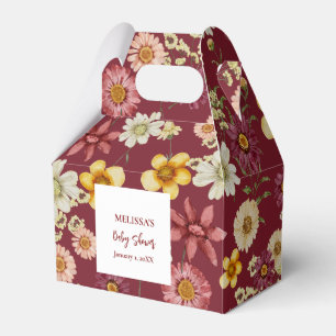 Rustik, burgunddusch för vilda blommor presentaskar