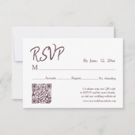 Rustik burgundisk blomsterkrans Bröllopsdetaljer OSA Kort