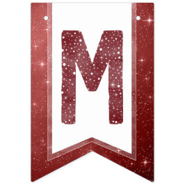 Rustik Burgundisk Typografi i akvarell Believe Vimplar