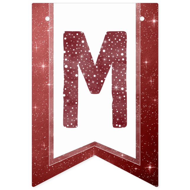 Rustik Burgundisk Typografi i akvarell Believe Vimplar (Tolfte flaggan)