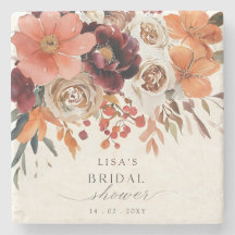 Rustik Burgundy Blommig Höst Bröllopsfest 