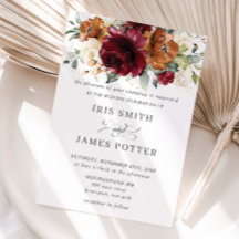 Rustik Burgundy-bränd Orange Elfenbenskusten Blomm