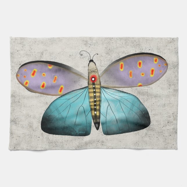 Rustik butterfly kökshandduk (Horisontell)