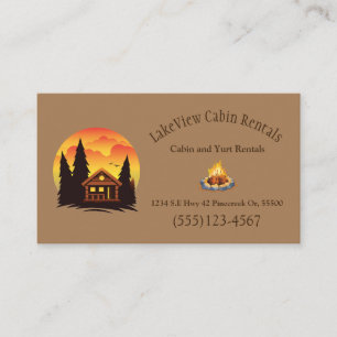 Rustik Cabin Campground Resort Vacation Rental Visitkort