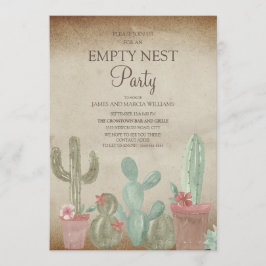Rustik Cactus Tomt Boende Fest Inbjudningar