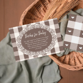 Rustik Café Bebe Neutrala Baby Shower-böcker för b Tilläggskort