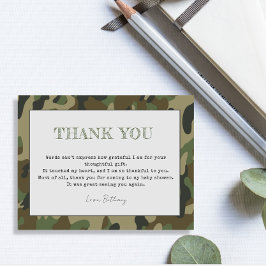 Rustik Camouflage Baby Shower "Tack Grabb" Vykort