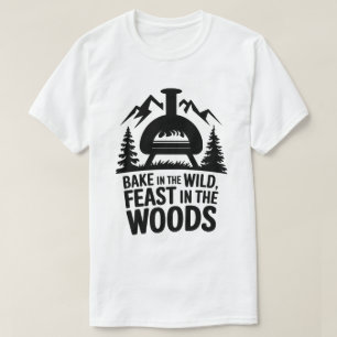 Rustik Campfire Baking Vild Forest Design T Shirt