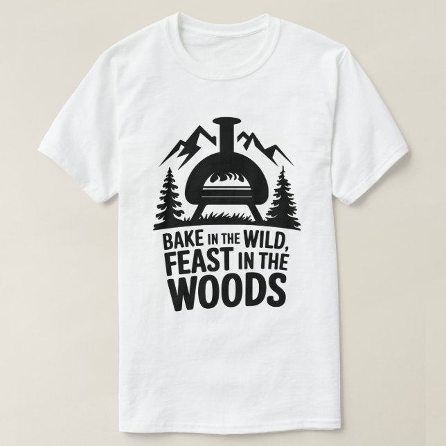 Rustik Campfire Baking Vild Forest Design T Shirt (Design framsida)