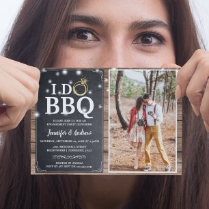 Rustik Charm 'JAG GÖR BBQ' Förlovningsfest Inbjudningar