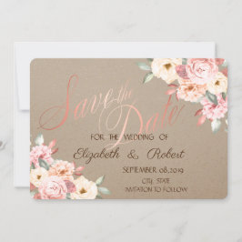 Rustik Chic Blomsterglädje Spara Datum Datumet