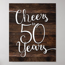 Rustik Chic-CHEERS TILL 50 ÅR Skriv ut