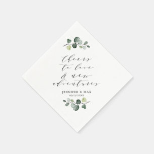 Rustik Chic Eucalyptus New Äventyr Papper Pappersservett