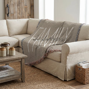 Rustik Chic Familjemonogram Filt