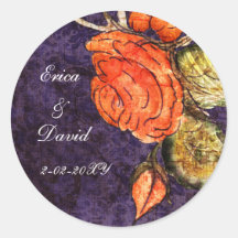 Rustik Chic Lila Vintage Ro Bröllop