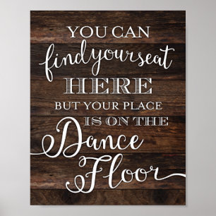 Rustik Chic SOM STÄLLE ÄR PÅ DANCE GOLV Skriv ut Poster