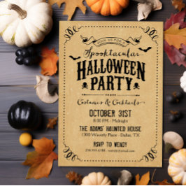 Rustik Chic Spooktacular Halloween fest Inbjudningar