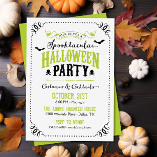 Rustik Chic Spooktacular Halloween fest Inbjudningar