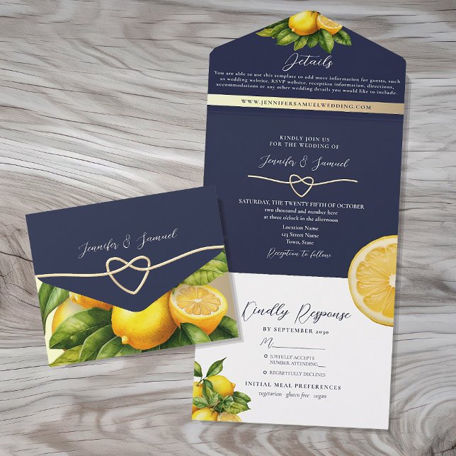 Rustik Citrus Citron Bröllop (Skapare uppladdad)