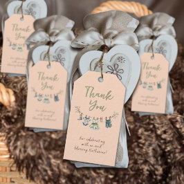 Rustik Clothesline Baby Shower-Tack Presentetikett