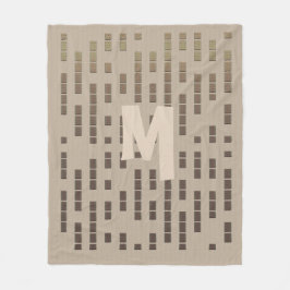 Rustik Coola Urban-utseende Giant Monogram Fleecefilt