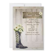 Rustik Country Stövel med Tusenskönor Bröllopsdusc