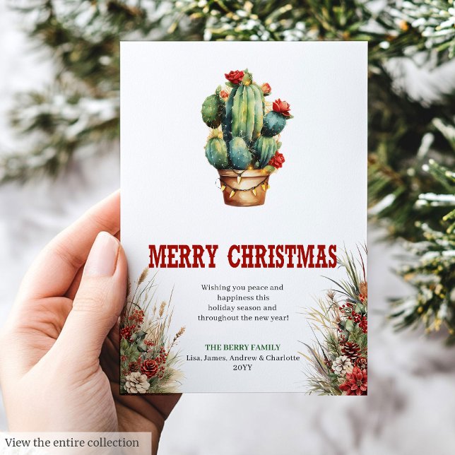 Rustik Cowboy Country Julhälsningskort Julkort (Rustic Cowboy Country Holiday Greeting Card)
