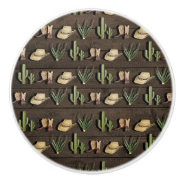 Rustik Cowboy Western Rodeo Trä Knopp