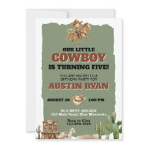 Rustik Cowboy Western Tematisk Födelsedag