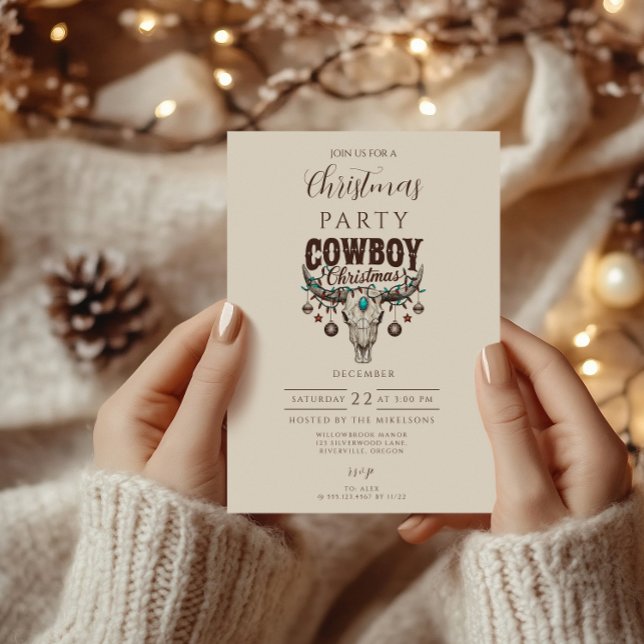 Rustik Cowboyjul Inbjudningar (Skapare uppladdad)
