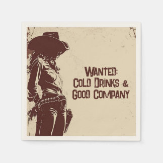 Rustik Cowgirl Westernfest Pappersservett