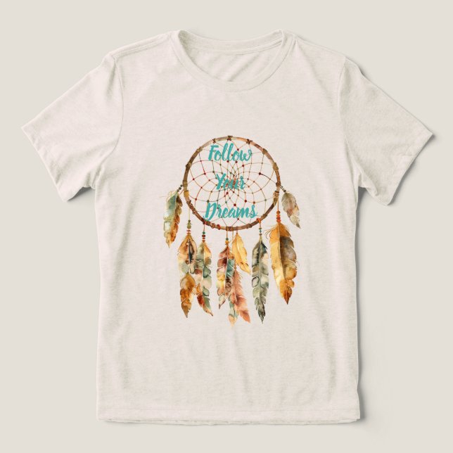 Rustik Crème Boho Blommig T Shirt (Design Framsida)