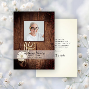Rustik Daisy Horse Bit Funeral Memorial Sympathy Tack Kort