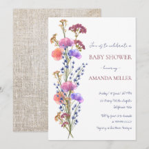 Rustik delikat akryl Blommigt Bouquet Baby Shower