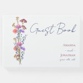 Rustik delikat akryl Blommigt Bröllop Gästböcker