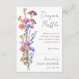 Rustik delikat akrylsyra Blommigt Förblött Raffle Tilläggskort