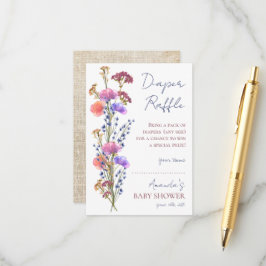 Rustik delikat akrylsyra Blommigt Förblött Raffle Tilläggskort